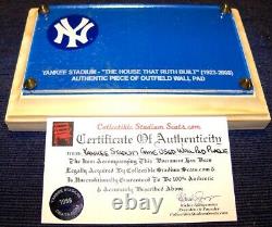 YANKEE STADIUM WALL PAD PLAQUE Ruth Mantle DiMaggio Jeter Gehrig Maris Judge