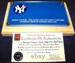 YANKEE STADIUM WALL PAD PLAQUE Ruth Mantle DiMaggio Jeter Gehrig Maris Judge