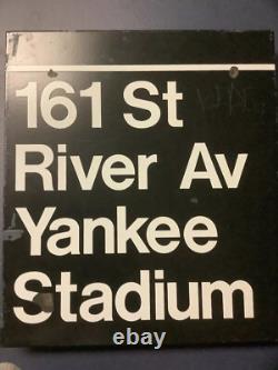 YANKEE STADIUM sign original 161 St River Avenue Subway