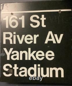 YANKEE STADIUM sign original 161 St River Avenue Subway