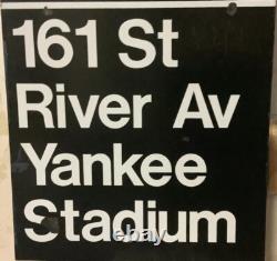 YANKEE STADIUM sign original 161 St River Avenue Subway