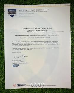 YANKEE Stadium Seatback #1 SIGNED Derek Jeter & 38 Greats Game Used Steiner COA