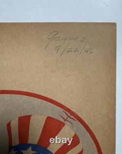 YOGI BERRA Debut Scorecard! 9/22/46 Jersey #38- 1946 Yankees Dblhdr 2nd Game