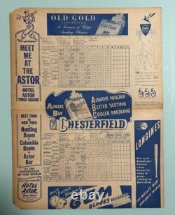YOGI BERRA Debut Scorecard! 9/22/46 Jersey #38- 1946 Yankees Dblhdr 2nd Game