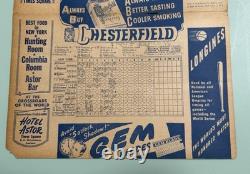 YOGI BERRA Debut Scorecard! 9/22/46 Jersey #38- 1946 Yankees Dblhdr 2nd Game
