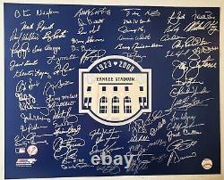 Yankee Stadium 16x20 Photo Signed by 70 Yanks, Bouton, Key, Kay, Boone, Kingman