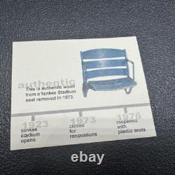 Yankee Stadium Cufflinks Authentic 1973 Seats Weathered Wood in Box with COA