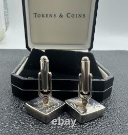 Yankee Stadium Cufflinks Authentic 1973 Seats Weathered Wood in Box with COA