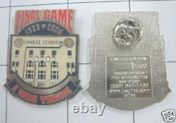 Yankee Stadium Final Game I Was There Pin 9/21/08 Only 500 Yankees Jeter