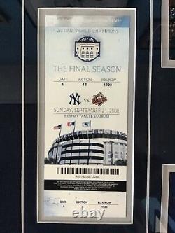 Yankee Stadium Final Game Photo lineup card Stadium dirt and ticket Collage