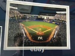 Yankee Stadium Final Game Photo lineup card Stadium dirt and ticket Collage