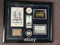 Yankee Stadium Final Game Photo lineup card Stadium dirt and ticket Collage