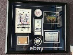 Yankee Stadium Final Game Photo lineup card Stadium dirt and ticket Collage