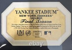 Yankee Stadium Final Season 1923 -2008 Highland Mint Framed Authentic MLB Yankee