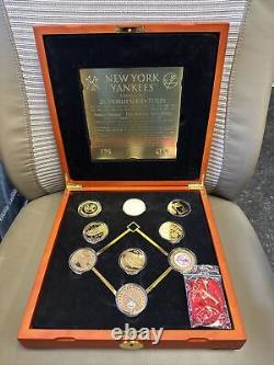 Yankee Stadium Final Season 24k Gold Commemorative Coin Set with Wooden Lock Box