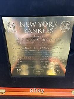 Yankee Stadium Final Season 24k Gold Commemorative Coin Set with Wooden Lock Box