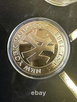 Yankee Stadium Final Season 24k Gold Commemorative Coin Set with Wooden Lock Box
