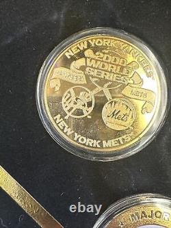 Yankee Stadium Final Season 24k Gold Commemorative Coin Set with Wooden Lock Box