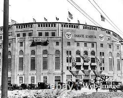 Yankee Stadium First Opens April 18, 1923 Matted & Framed Sports Hanging