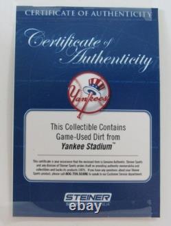 Yankee Stadium Game-Used Dirt Display Steiner / MLB Authenticated XHC217