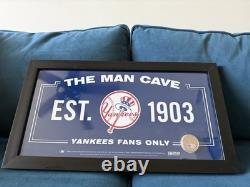 Yankee Stadium Game Used Dirt & Man Cave Sign