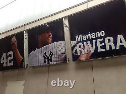Yankee Stadium Game Used River Av Mariano Rivera Vinyl Banner Display Panel Sign