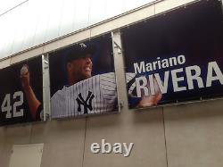 Yankee Stadium Game Used River Av Mariano Rivera Vinyl Banner Display Panel Sign