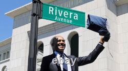 Yankee Stadium Game Used River Av Mariano Rivera Vinyl Banner Display Panel Sign