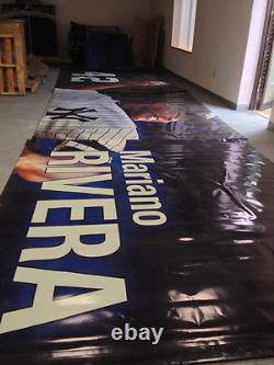 Yankee Stadium Game Used River Av Mariano Rivera Vinyl Banner Display Panel Sign