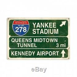 Yankee Stadium Highway Metal Sign I 278 New York Yankees NYC Queens Baseball MLB
