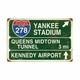 Yankee Stadium Queens Tunnel Kennedy Airport 24 Heavy Duty Usa Made Metal Sign