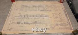 Yankee Stadium Remodeled 1974 Original Blue Print Whiteprint Blueline Used