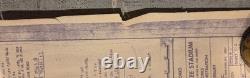 Yankee Stadium Remodeled 1974 Original Blue Print Whiteprint Blueline Used