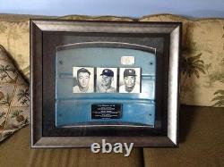 Yankee Stadium Seatback History of #6 Framed Mantle White Lazzeri Steiner Sports