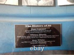 Yankee Stadium Seatback History of #6 Framed Mantle White Lazzeri Steiner Sports