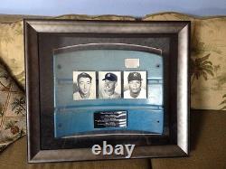 Yankee Stadium Seatback History of #6 Framed Mantle White Lazzeri Steiner Sports