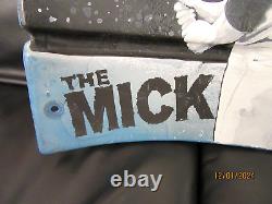 Yankee Stadium Seatback With Mickey Mantle Artwork And Cut Signature Jsa