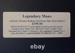 Yankee Stadium seat baseball watch USA designed and built Steel or gold plated