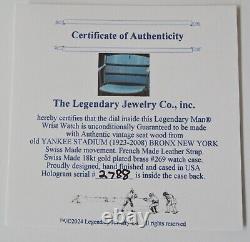 Yankee Stadium seat watch. Swiss Movement + Case Fathers Day Gift USA Crafted