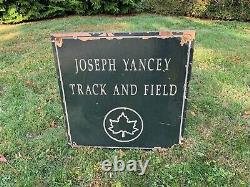 Yankee stadium original groundbreaking Joeseph Yancey Track and Field sign