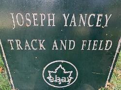 Yankee stadium original groundbreaking Joeseph Yancey Track and Field sign