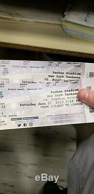 Yankee vs Astros tickets, Yankee stadium Saturday June 22nd at 715 PM