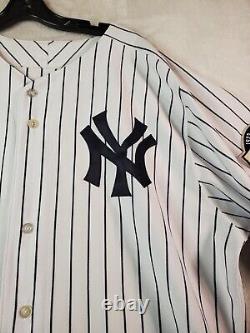 Yankees Jersey Men Size 52 Baseball Majestic Stripe Jeter RARE Old Stadium Patch