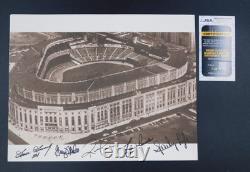 Yankees Signed 11x14 Gossage, Nettles, Pinella, Lyle Old Yankee Stadium JSA COA
