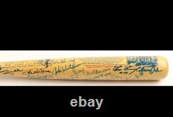 Yankees Stadium Baseball Bat Signed By (40) With Yogi Berra, Jackson, Ford, Etc