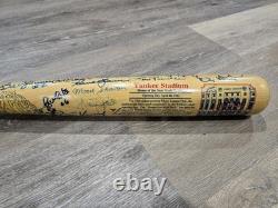 Yankees Stadium Baseball Bat Signed By (40) With Yogi Berra, Jackson, Ford, Etc