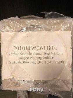 Yankees Stadium Game Used Pitching Rubber Authenticated Steiner Collectible