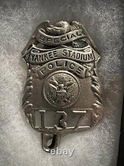 Yankees Stadium Special Police vintage rare badge. 1950's Mickey Mantle Era
