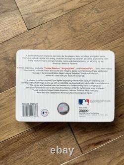 Zippo Stadium Collection MLB New York Yankees Yankee Stadium Lighter Tin Set Zippo Stadium Collection MLB New York Yankees Yankee Stadium Lighter Tin Set